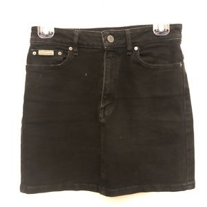 Calvin Klein Black Jean Skirt - Size XS
